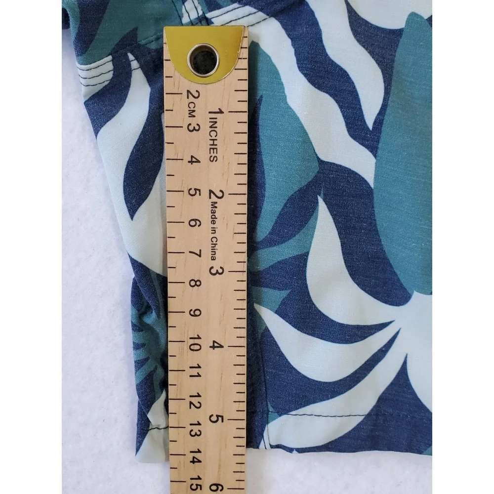 O'Neill Originals Tropical‎ Leaf Swim Trunks Men's Small Blue Teal Board Shorts